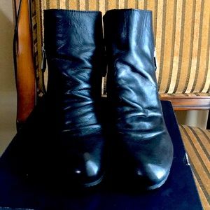 Black Leather Ankle Boots